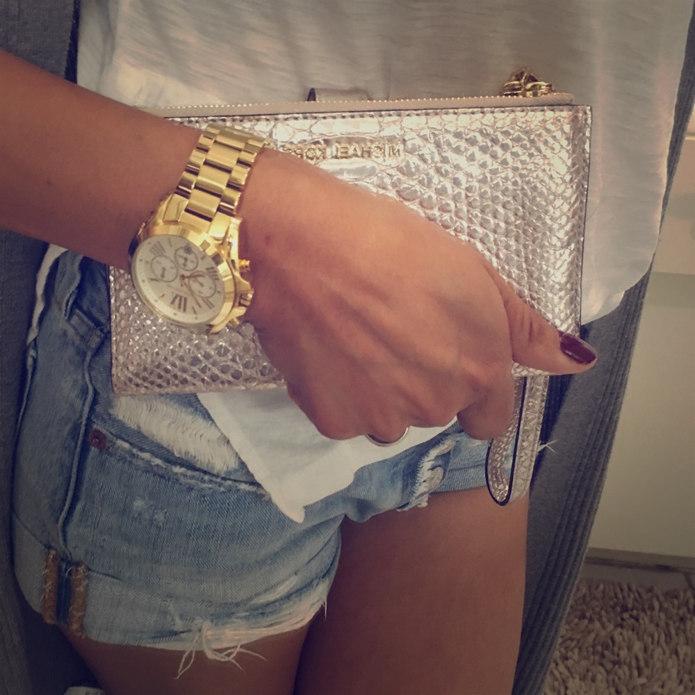 Michael Kor's Savanna Embossed Satchel & wallet - Picture 5 of 8